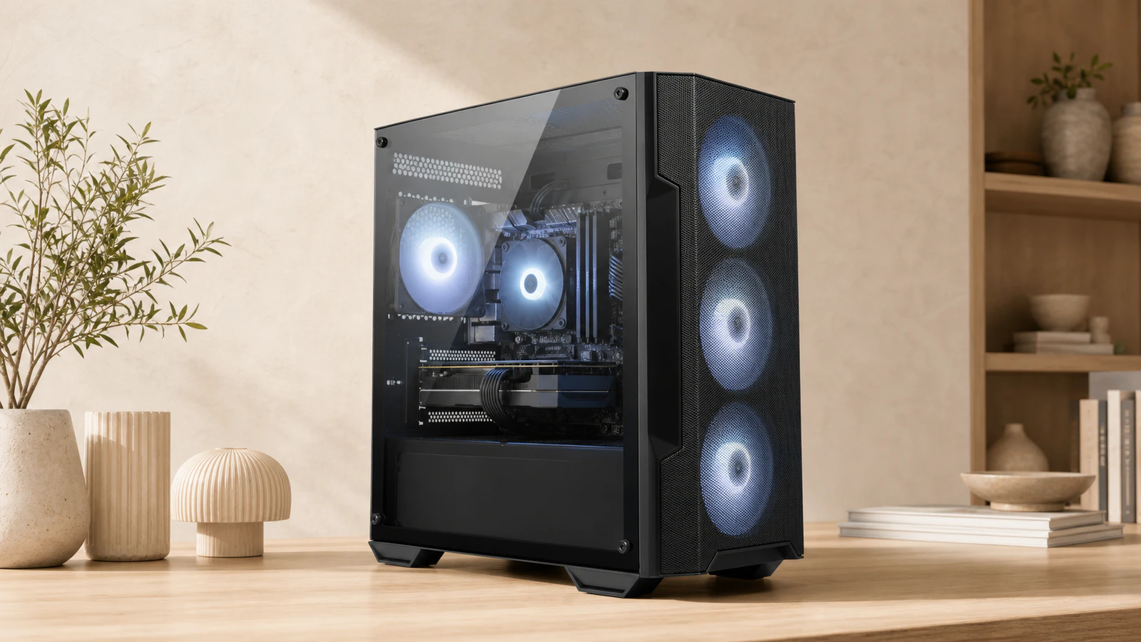 Illustration de la configuration Bureau & Études Silencieux avec le boîtier MAG Forge M100A